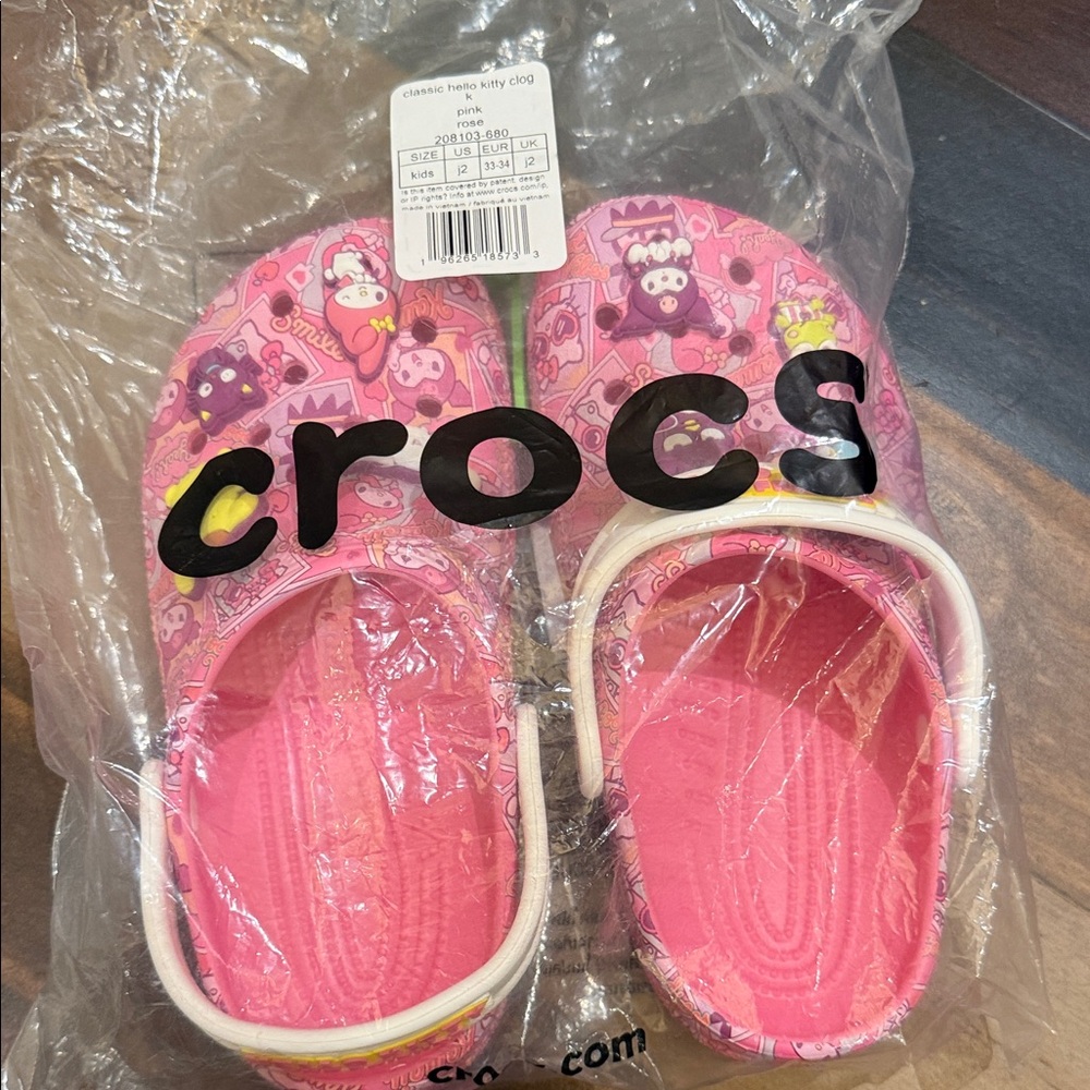 CROCS Kids Pink Hello kitty Slippers